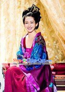 Ancient Chinese Tang Dynasty Kingdom Han Countess Hanfu Dress Replica Costume for Women