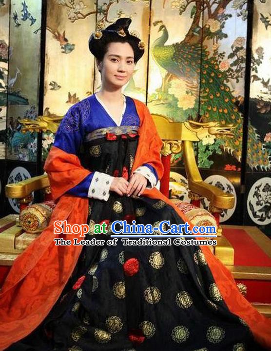 Chinese Tang Dynasty Historical Costume Ancient Palace Female Officials Dress Replica Costume for Women