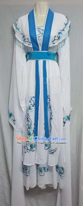 Top Grade Chinese Beijing Opera Actress White Dress China Peking Opera Diva Costume