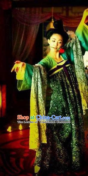 Chinese Ancient Tang Dynasty Geisha Courtesan Hanfu Dress Historical Costume for Women