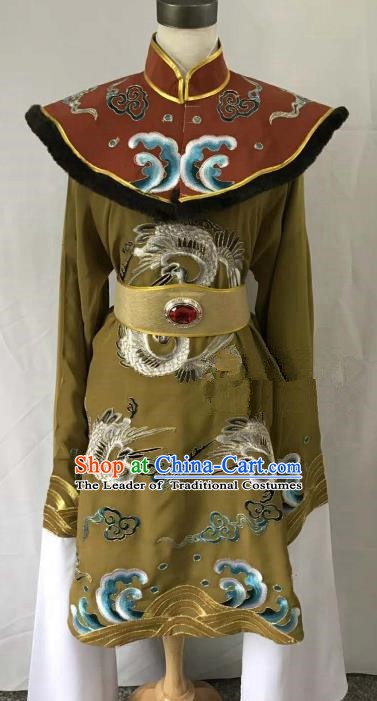 Top Grade Chinese Beijing Opera Martial Arts Female Green Dress China Peking Opera Warrior Embroidered Costume