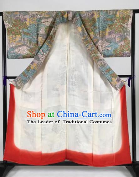 Japanese Ancient Male Palace Kimono Costume Traditional Wafuku Hakama Yukata Robe for Men