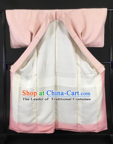 Japan Traditional Kimono Furisode Kimono Ancient Pink Yukata Dress Formal Costume for Women