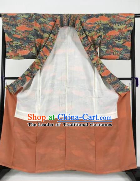 Japanese Samurai Palace Kimonos Traditional Wafuku Hakama Yukata Robe Costume for Men