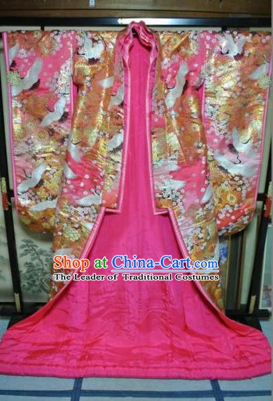 Ancient Japanese Wedding Garment Iromuji Furisode Kimonos Traditional Yukata Dress Costume for Women