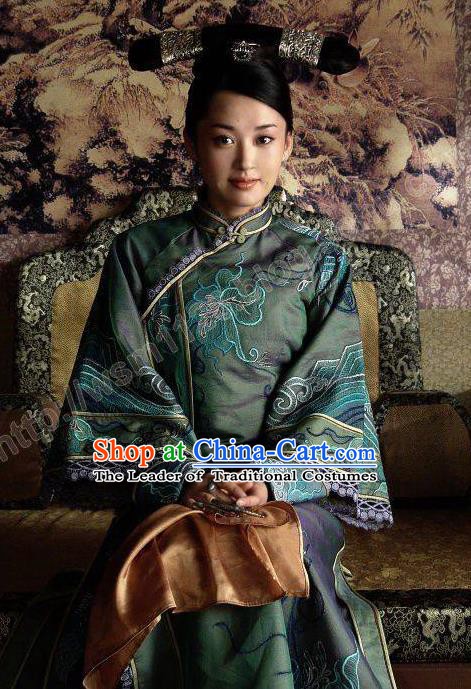 Chinese Traditional Palace Lady Historical Costume China Qing Dynasty Empress Dowager Xiaozhuang Clothing