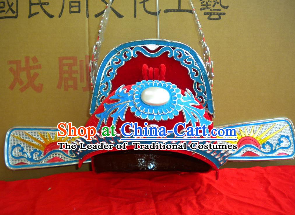 Traditional Chinese Beijing Opera Niche Hair Accessories Peking Opera Bridegroom Red Hats Headwear