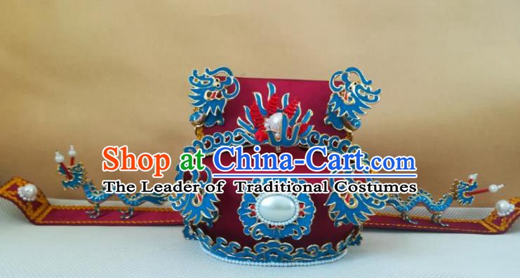 Traditional Chinese Beijing Opera Prime-Minister Hats Peking Opera Royal Highness Headwear