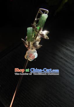 Chinese Handmade Ancient Hair Accessories Classical Hanfu Jade Hairpins for Women