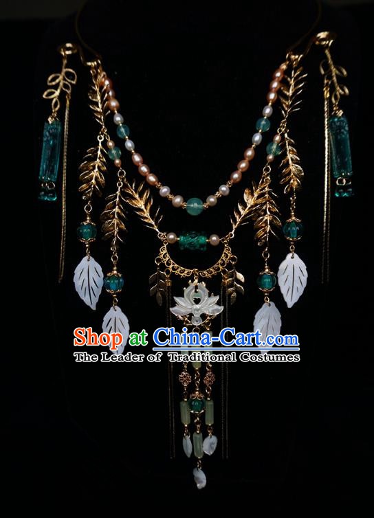 Chinese Handmade Ancient Jewelry Accessories Tassel Necklace Hanfu Necklet for Women