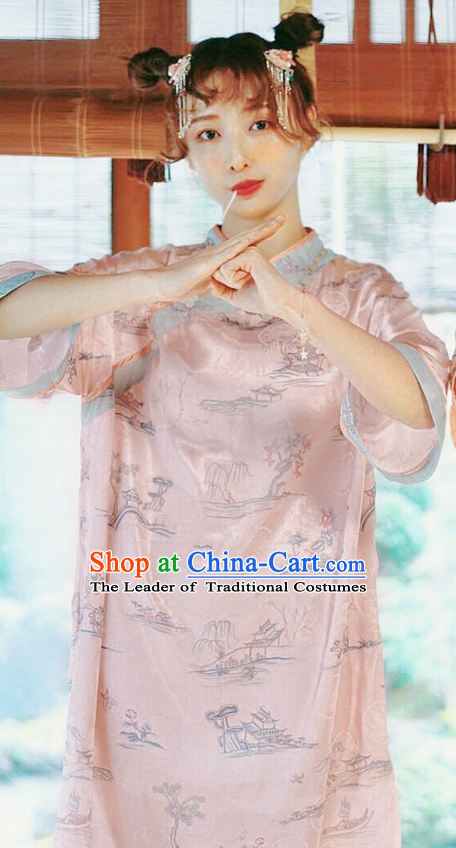 Top Crouching Tiger Hidden Dragon Style Tai Chi Kongfu Blouse