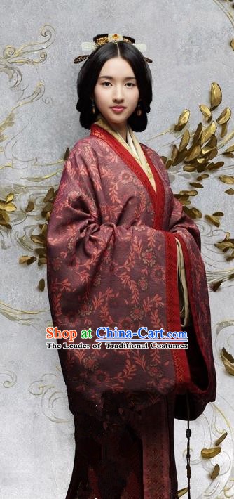 Chinese Eastern Han Dynasty Empress He Hanfu Dress Ancient Queen Replica Costume for Women