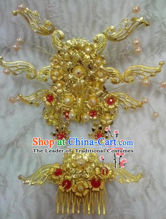 Traditional Chinese Ancient Hair Accessories Hairpins Phoenix Coronet Hair Combs for Women