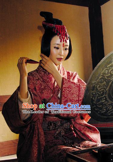 Ancient Chinese Western Chu Imperial Concubine Yu Ji Consort Yu Replica Costume for Women