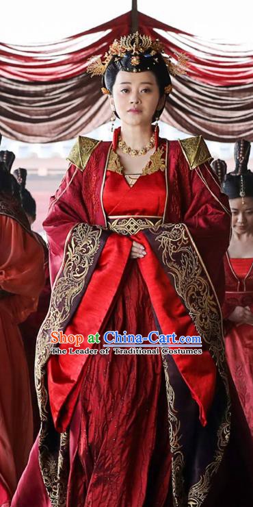 Nirvana in Fire Chinese Northern and Southern Dynasties Empress Xun Hanfu Dress Replica Costume for Women