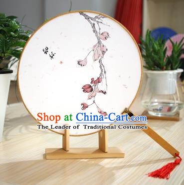 Chinese Traditional Round Fans Handmade Printing Circular Fan China Ancient Palace Fans