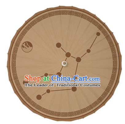 Chinese Traditional Artware Dance Umbrella Ink Painting Zodiac Virgo Paper Umbrellas Oil-paper Umbrella Handmade Umbrella