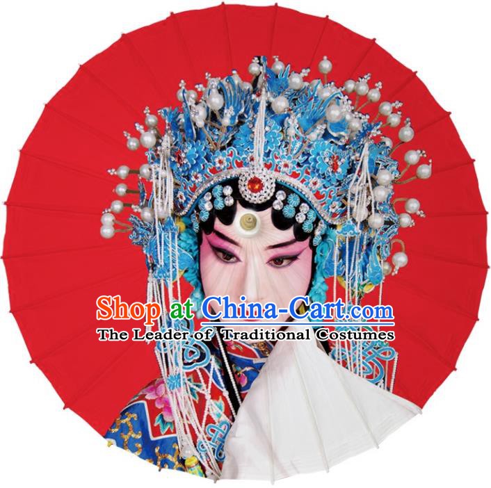 Chinese Traditional Artware Dance Umbrella Red Paper Umbrellas Oil-paper Umbrella Handmade Umbrella