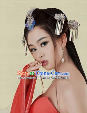 Traditional Chinese Ancient Queen Hair Accessories Hairpins Tassel Hair Stick Complete Set for Women