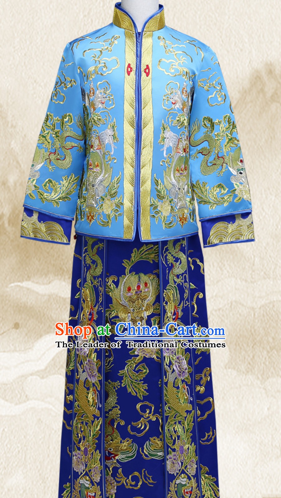 Embroidered Bridegroom Chinese Traditional Wedding Dresses Ceremonial Clothing China Wedding Dress for Men