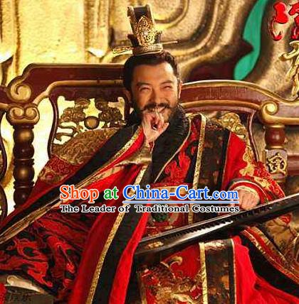 Chinese Ancient Sui Dynasty Emperor Yang Guang Replica Costume for Men