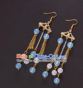 Handmade Bride Wedding Ear Accessories Hanfu Tassel Earrings for Women