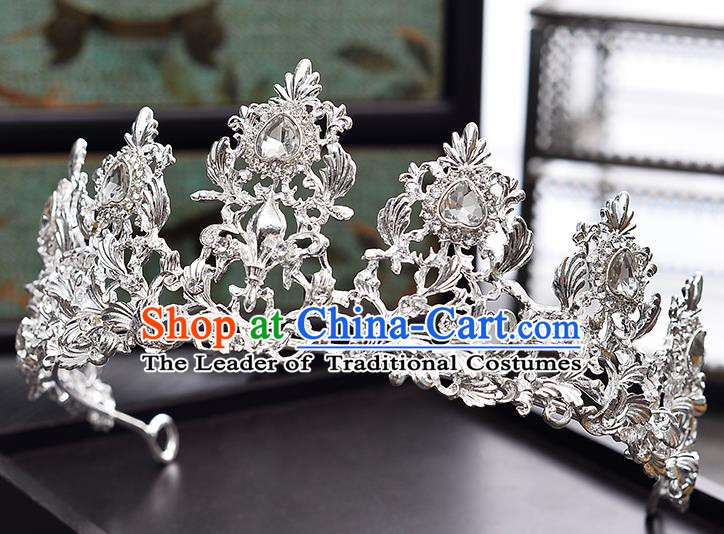 Handmade Bride Wedding Hair Accessories Crystal Royal Crown for Women