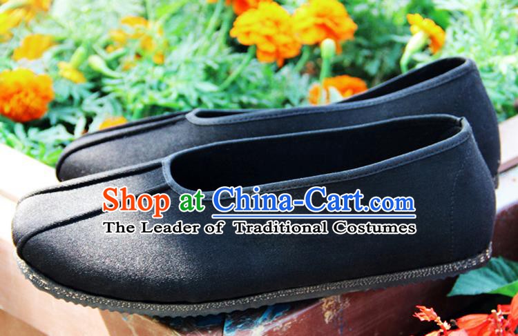 Chinese Traditional Handmade Monk Cloth Shoes Martial Arts Shoes Kung Fu Shoes for Men