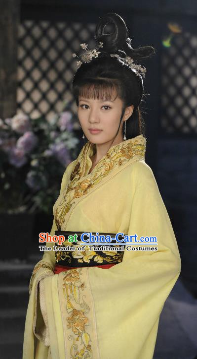 Traditional Chinese Warring States Period Xi Shi Hanfu Dress Embroidered Replica Costume for Women