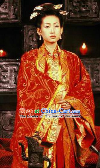 Chinese Ancient Chunqiu Period Jin State Female Spy Imperial Concubine Li Embroidered Replica Costume for Women