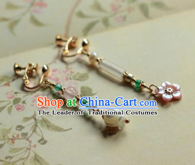 Traditional Chinese Ancient Handmade Earrings Hanfu Eardrop for Women