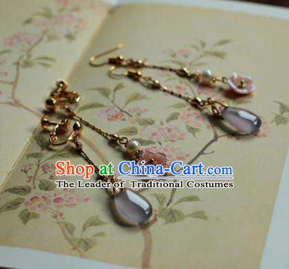 Traditional Chinese Ancient Handmade Earrings Accessories Hanfu Eardrop for Women