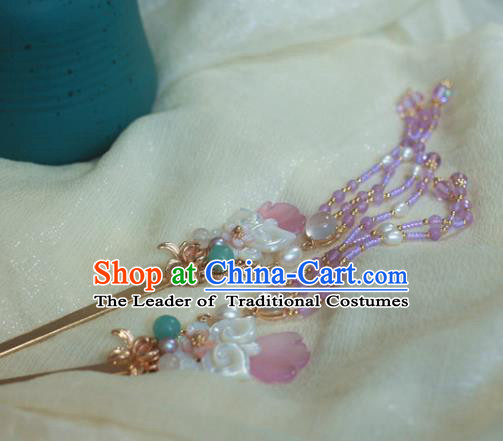 Traditional Chinese Ancient Tassel Step Shake Hair Accessories Handmade Hanfu Hairpins for Women