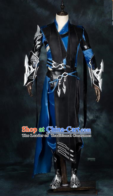 China Ancient Cosplay Swordsman Costumes Chinese Traditional Knight-errant Clothing for Men