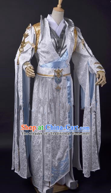 Traditional China Ancient Taoist Cosplay Swordsman Costumes Chinese Knight-errant Clothing for Men