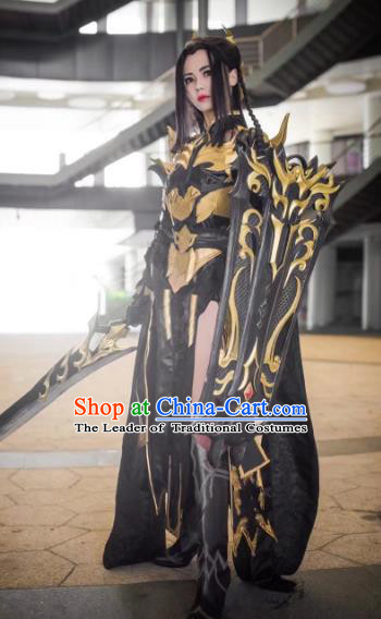 China Ancient Cosplay Female Warrior Swordsman Costumes Chinese Traditional Heroine Knight-errant Clothing for Women