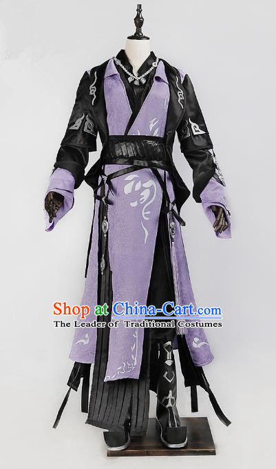 China Traditional Cosplay Prince Swordsman Costumes Chinese Ancient Kawaler Knight-errant Clothing for Men