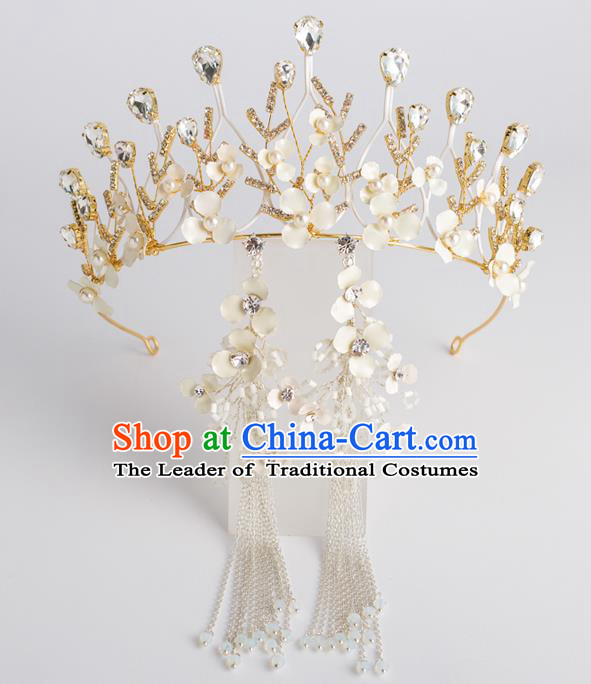 Baroque Bride Hair Accessories Classical Zircon Wedding Royal Crown Princess Imperial Crown Headwear for Women