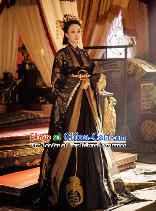 Legend Of Fu Yao Chinese Ancient Imperial Empress Trailing Embroidered Historical Costume for Women