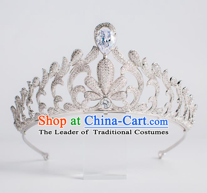 Baroque Princess Zircon Royal Crown Bride Classical Hair Accessories Wedding Imperial Crown for Women