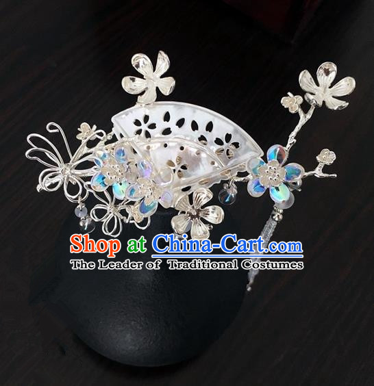 Traditional Handmade Chinese Ancient Classical Hair Accessories Shell Hair Clip Hairpins for Women