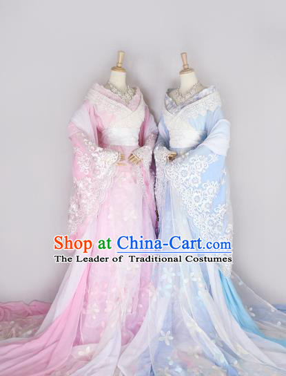 Chinese Ancient Cosplay Princess Hanfu Dress Tang Dynasty Palace Lady Embroidered Costume for Women