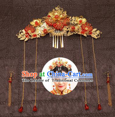 Chinese Traditional Hair Accessories Ancient Hairpins Phoenix Coronet for Women