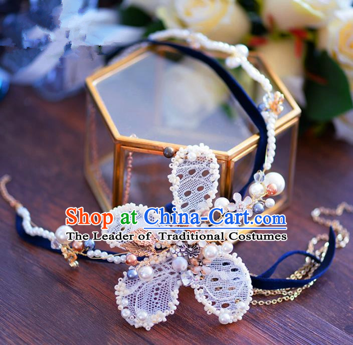 Top Grade Handmade Hair Accessories Bride Beads Hair Clasp Headwear for Women