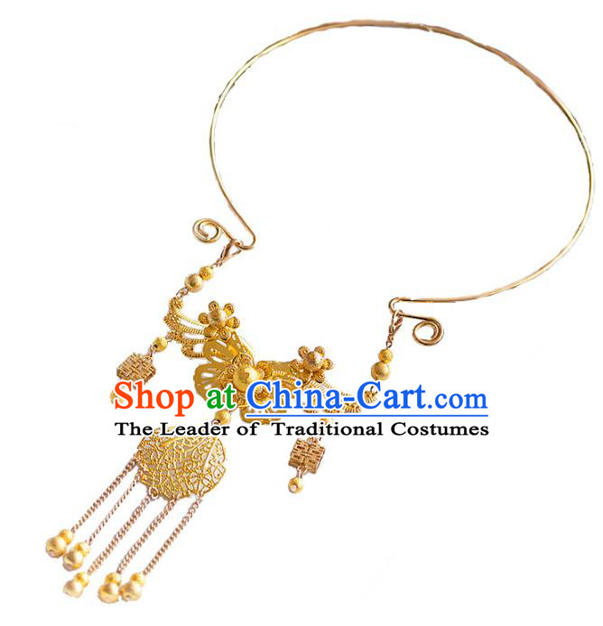 Top Grade Chinese Handmade Wedding Accessories Bride Hanfu Necklace for Women