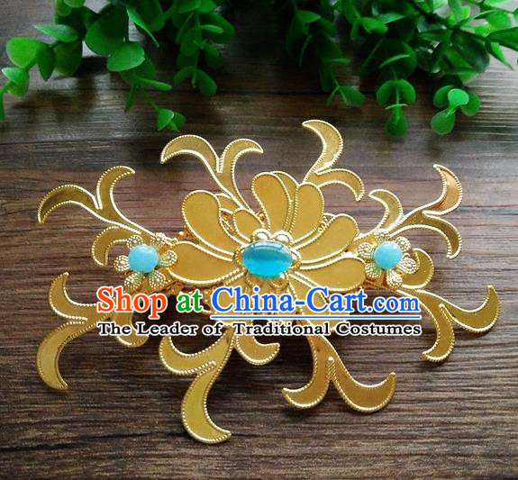 Ancient Chinese Handmade Golden Hair Stick Hair Accessories Classical Hairpins for Women