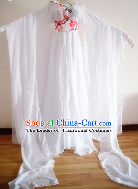 Chinese Ancient Cosplay Princess White Hanfu Dress Traditional Tang Dynasty Palace Lady Costume for Women