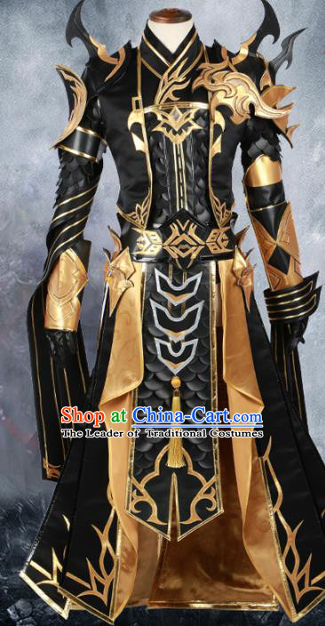 Chinese Ancient Cosplay General Warrior Costume Swordsman Body Armour for Men