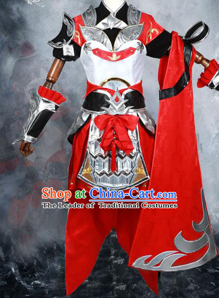 Chinese Traditional Ancient Young Lady Swordswoman Female General Costume for Women