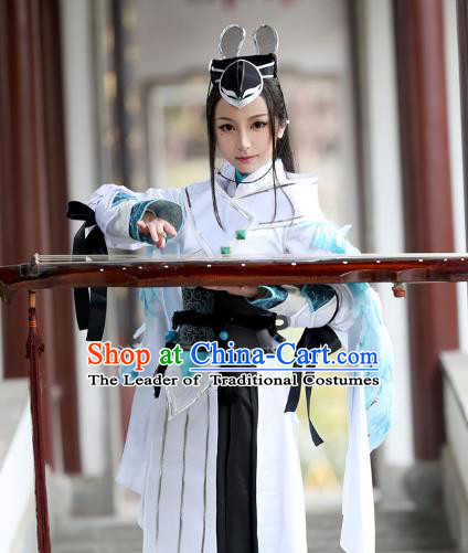 Chinese Traditional Ancient Female Knight Clothing Cosplay Swordswoman Costume for Women